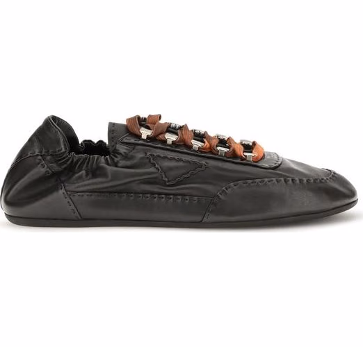 Prada Black Lamb Ovis Aries Aries Chunky Sneakers