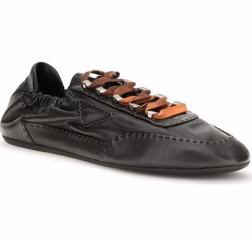 Prada Black Lamb Ovis Aries Aries Chunky Sneakers