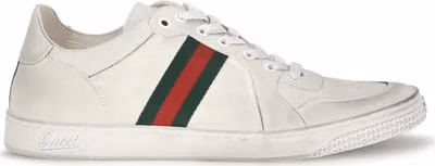 White Calf Leather Bos Taurus Low Top Sneakers
