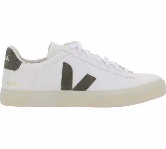 Veja White Calf Leather Bos Taurus Low Top Sneakers