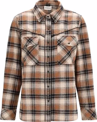 Brown Cotton Pattern Shirt