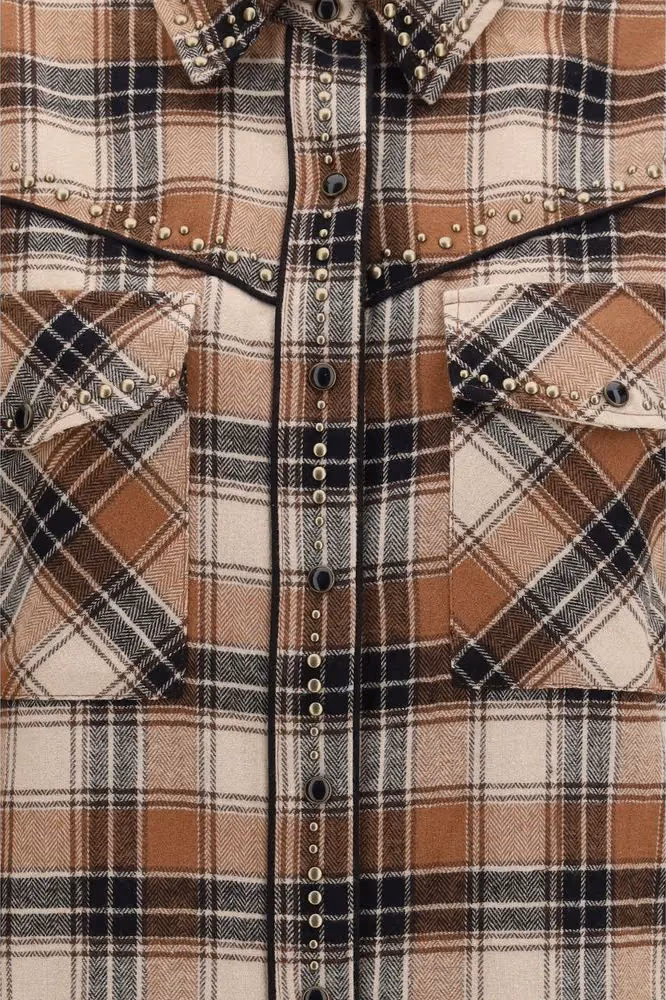 P.A.R.O.S.H. Brown Cotton Shirt