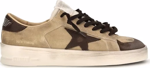 Golden Goose Beige Calf Leather Bos Taurus Sneakers