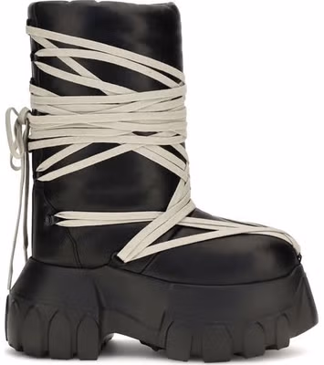 Black Calf Leather Bos Taurus Lace-Up Boots