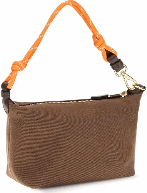 Miu Miu Brown Cotton Shoulder Bag