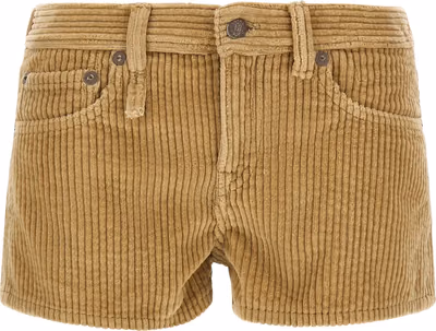 Beige Cotton Bermuda Shorts