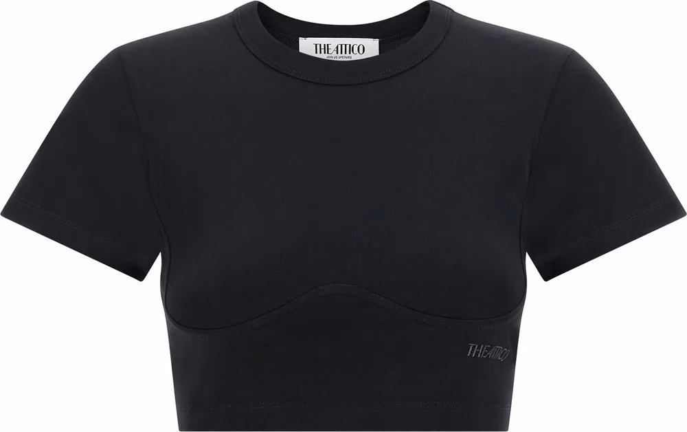 The Attico Black Cotton T-Shirt