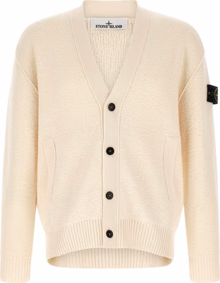 White Virgin Wool Cardigan