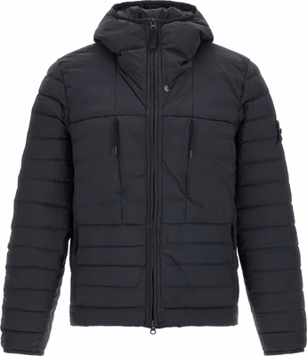 Blue Polyamide Full-Length Jacket
