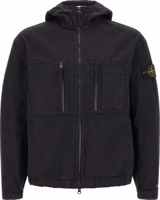 Black Cotton Shell Jacket