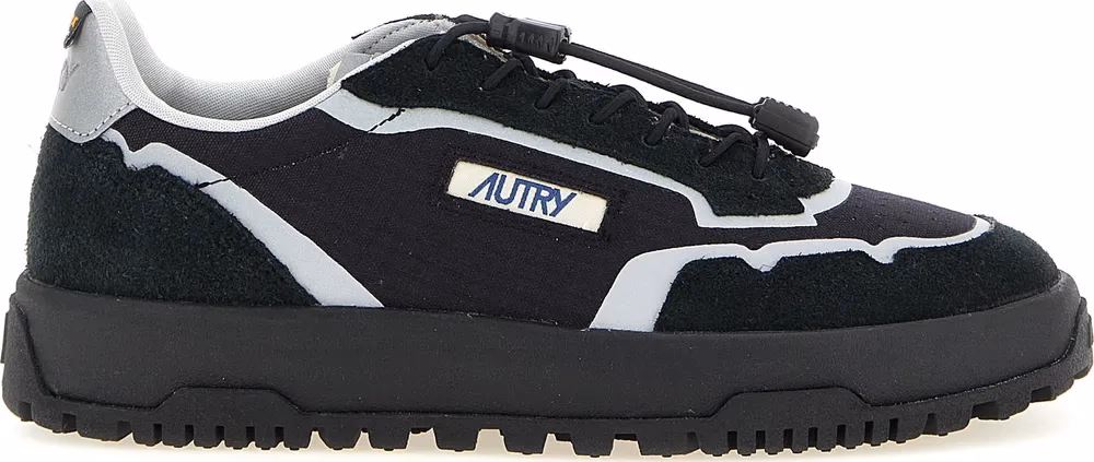 Autry Black Nylon Athletic Sneakers