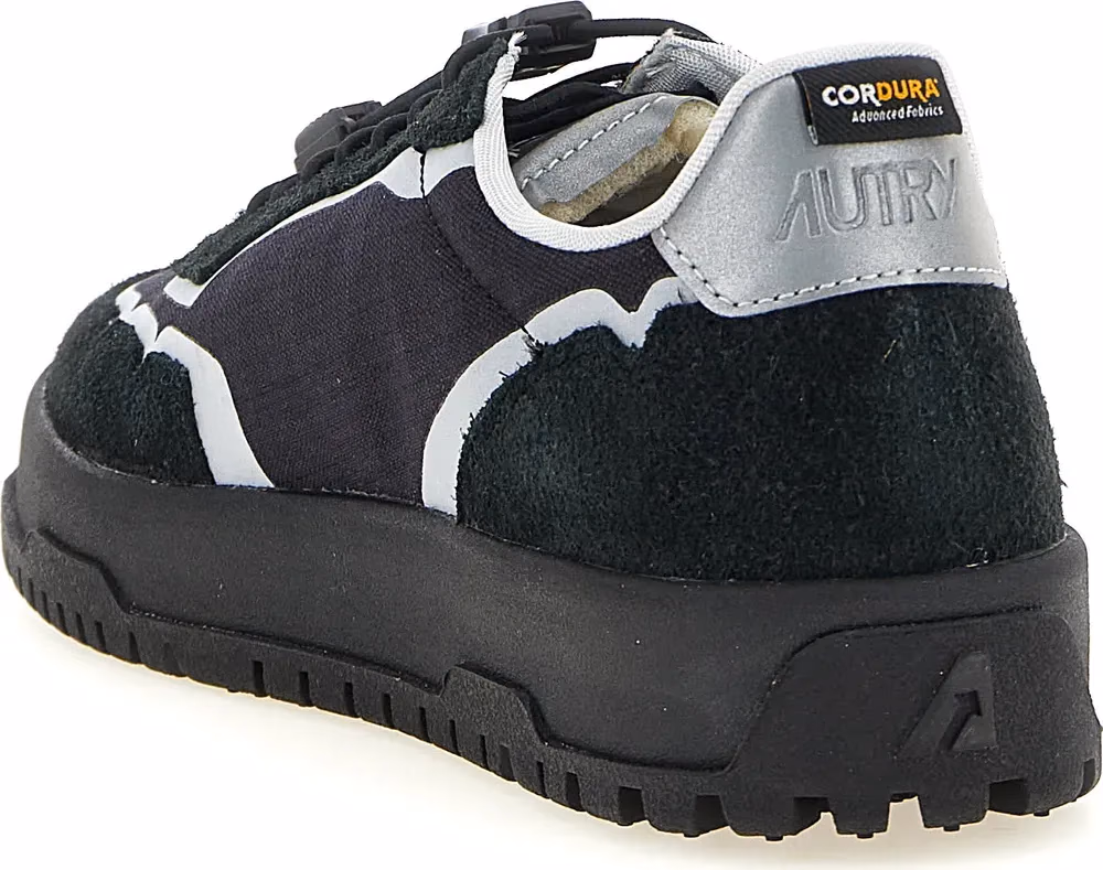 Autry Black Nylon Athletic Sneakers