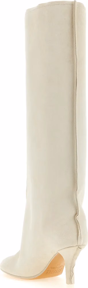 MM6 Maison Margiela White Cowhide Over The Knee
