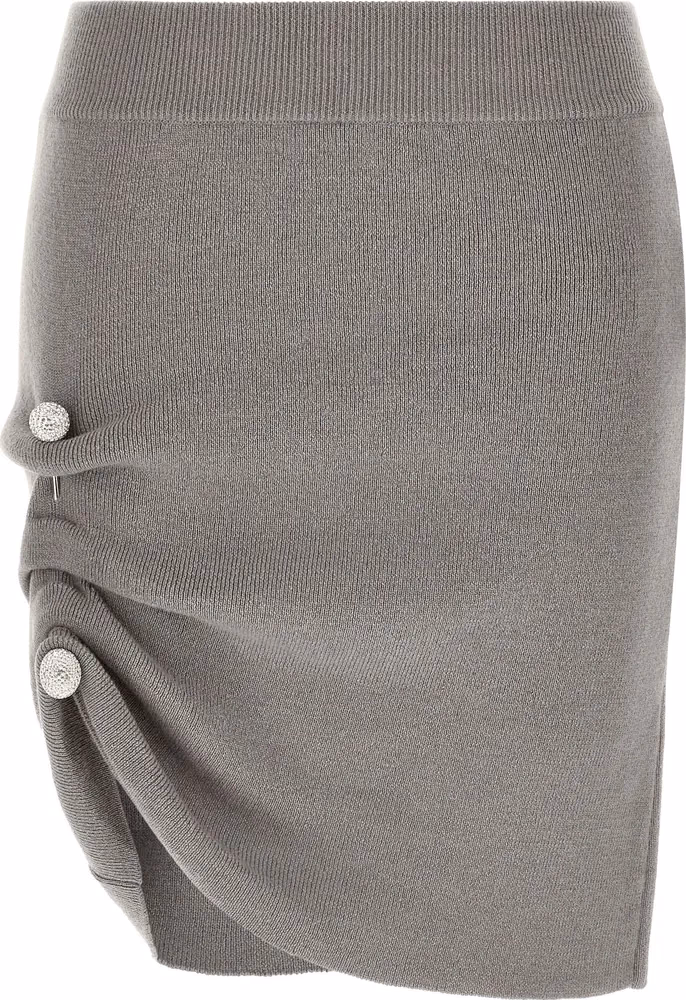 Giuseppe Di Morabito Gray Virgin Wool Long Skirt