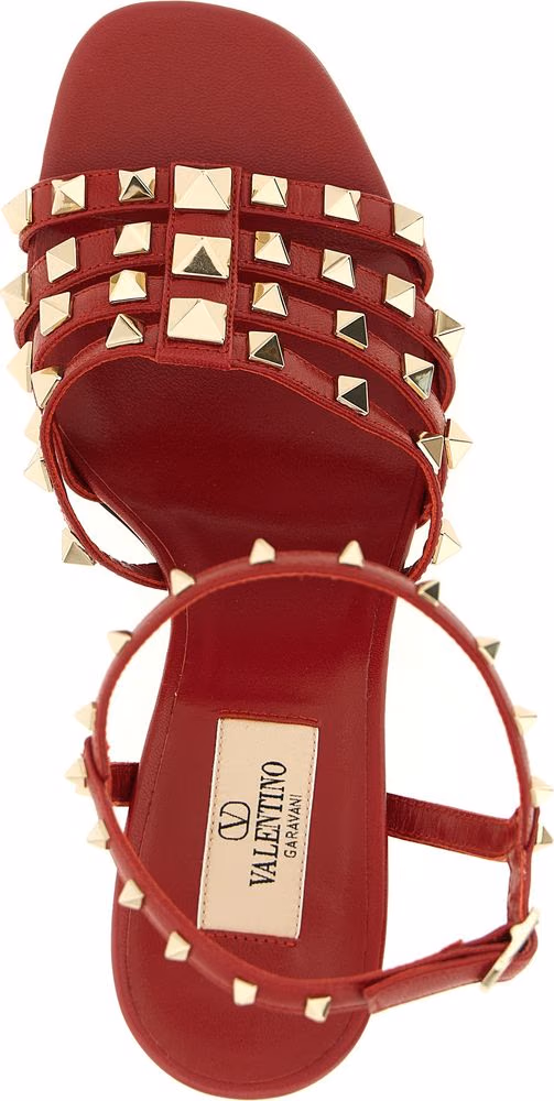 Valentino Garavani Multicolor Calfskin Stiletto Heel Sandals
