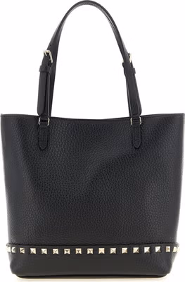 Black Calfskin Shoulder Bag