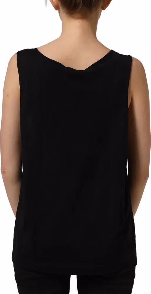 Dolce & Gabbana Black Gold DG Logo Cotton Sleeveless Tank Top
