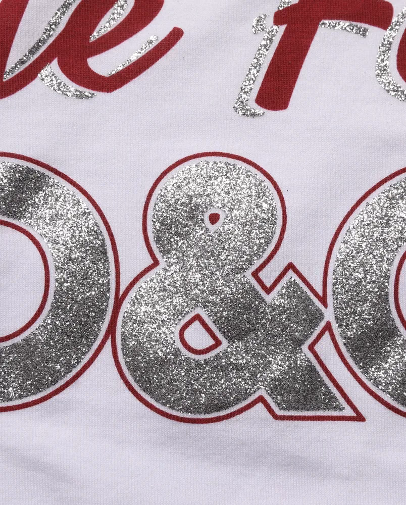 Dolce & Gabbana White Graphic Print Cotton Crew Neck T-shirt