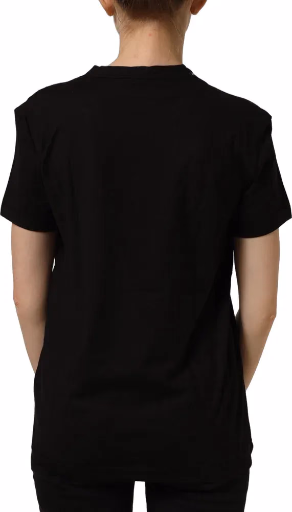 Dolce & Gabbana Black Cotton Crew Neck Short Sleeves T-shirt