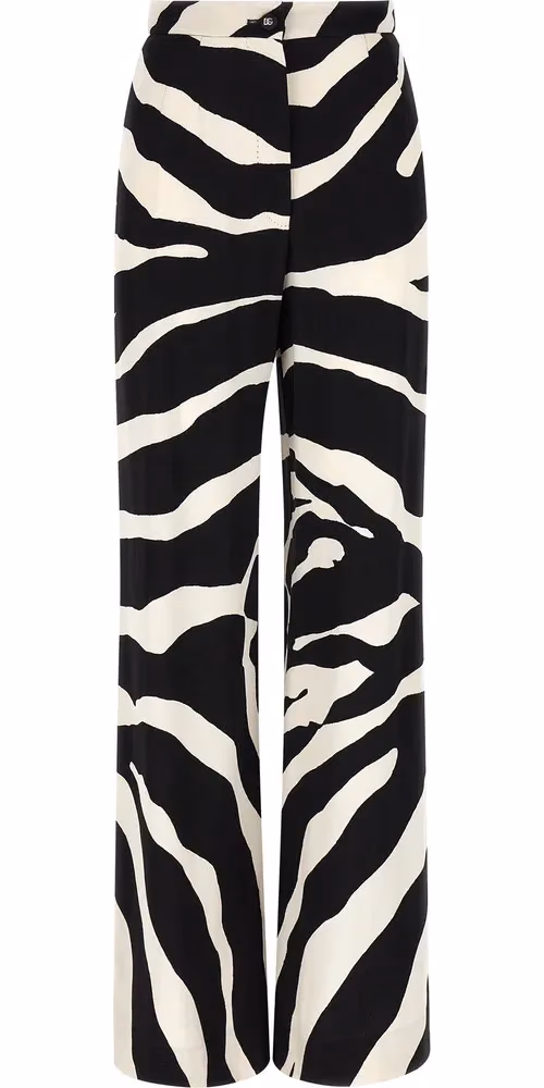 Dolce & Gabbana Bicolor Viscose Casual Pants