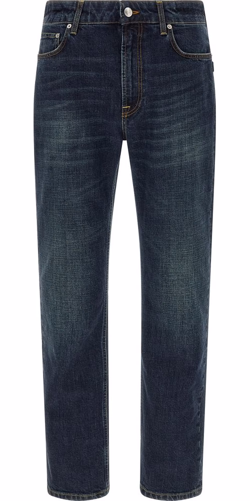 Department 5 Blue Cotton Straight-Leg Jeans