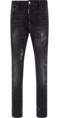 Black Cotton Slim Fit Jeans
