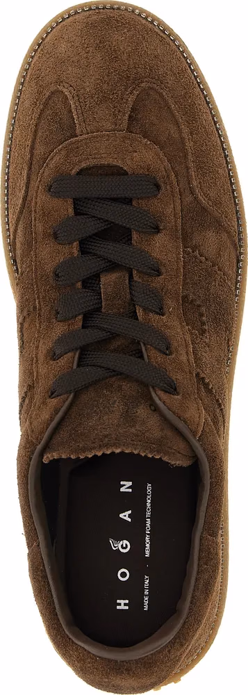 Hogan Brown Calfskin Platform Sneakers