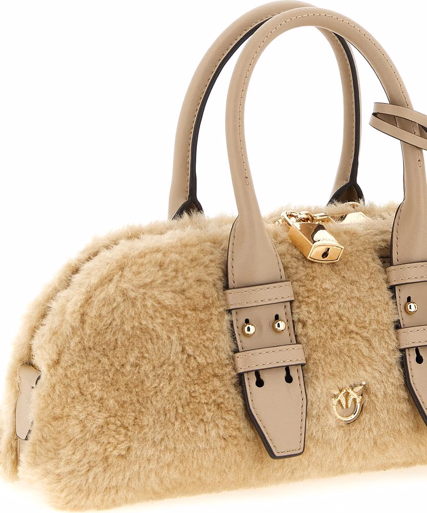 PINKO Gray Polyester Handbag