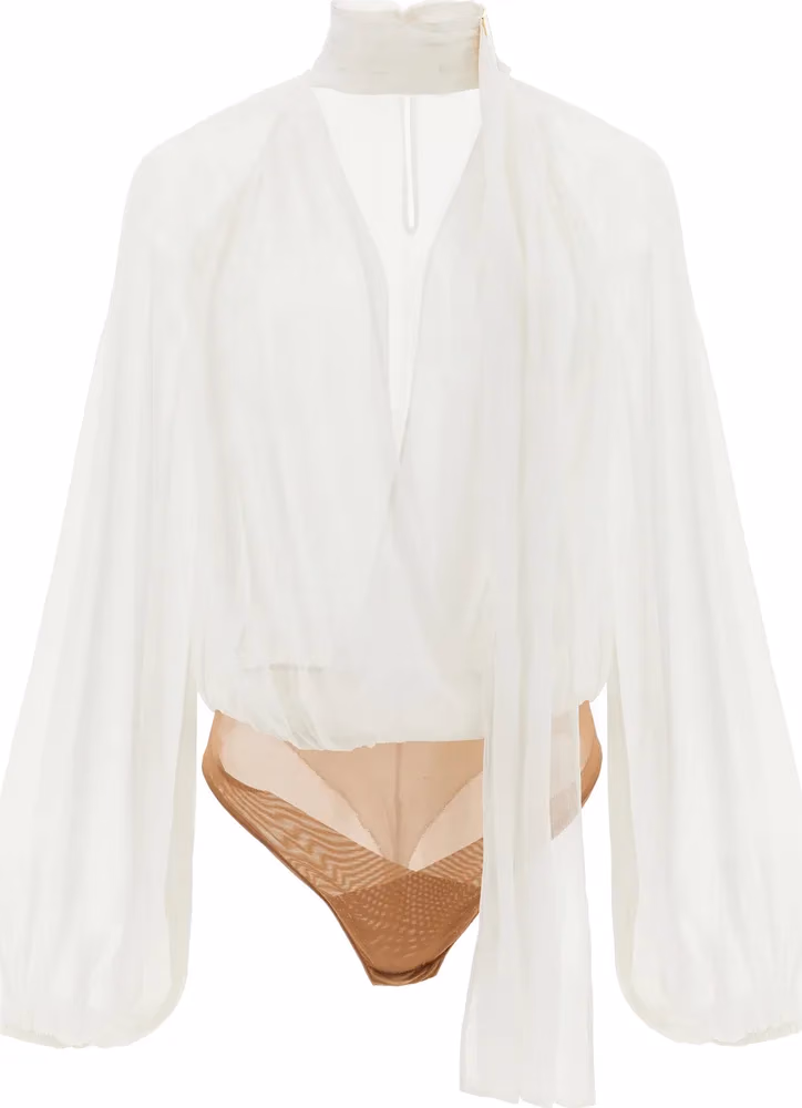 Elisabetta Franchi White Viscose Bodysuit