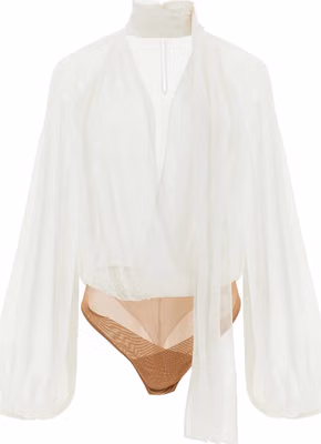 White Viscose Bodysuit