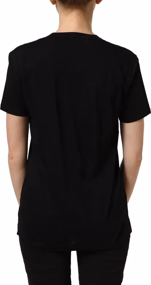 Dolce & Gabbana Black Cotton Crew Neck Short Sleeves T-shirt