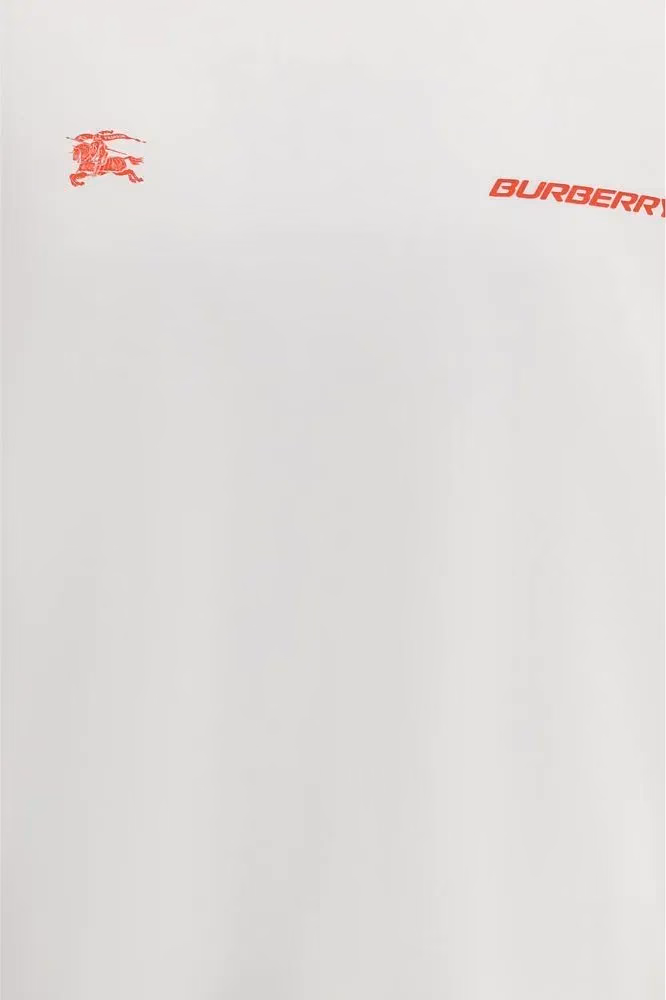 Burberry White Cotton Sportswear