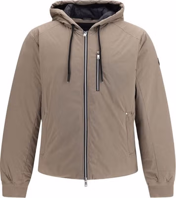 Beige Nylon Full-Length Jacket