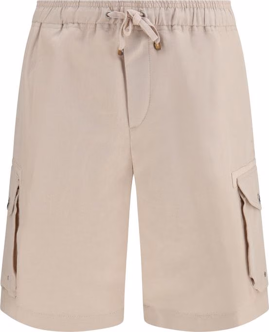Brunello Cucinelli Beige Linen Bermuda Shorts