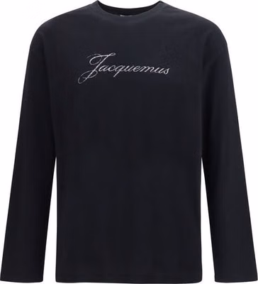 Black Cotton Long Sleeve T-Shirt