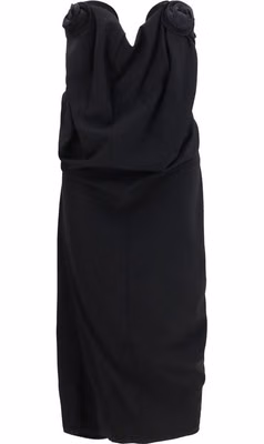 Black Wool Oves Aries Cocktail Dress
