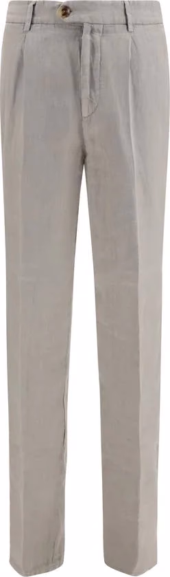 Brunello Cucinelli Gray Linen Casual Pants