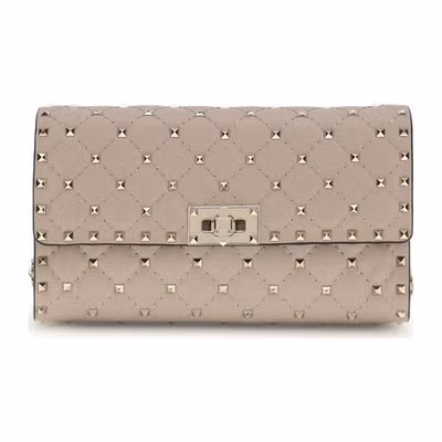 Beige Calf Leather Bos Taurus Shoulder Bag