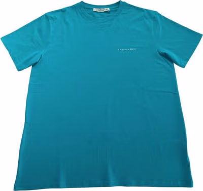 Light Blue Cotton Men T-Shirt