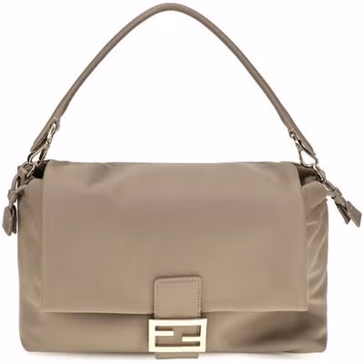 Beige Calf Leather Bos Taurus Shoulder Bag