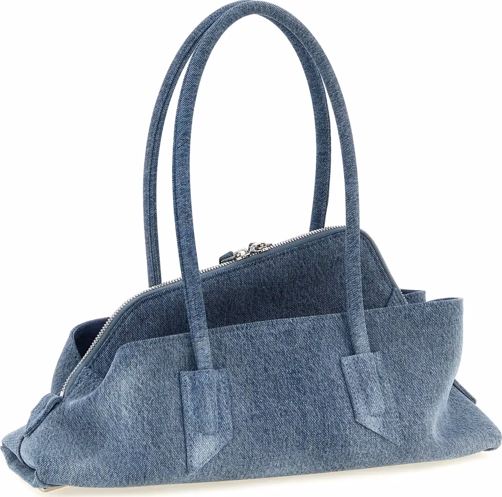 The Attico Blue Cotton Shoulder Bag