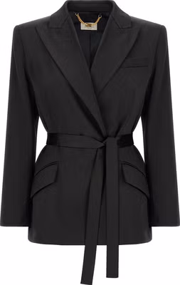 Black Polyester Blazer
