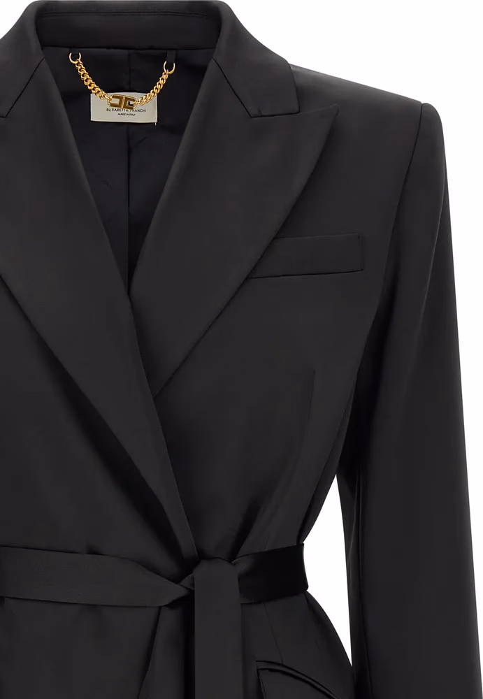 Elisabetta Franchi Black Polyester Blazer