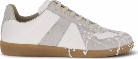 Maison Margiela Gray Suede Leather Low Top Sneakers