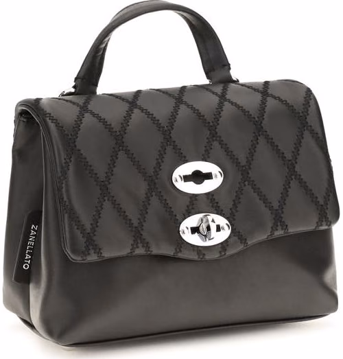 Zanellato Black Calf Leather Bos Taurus Handbag