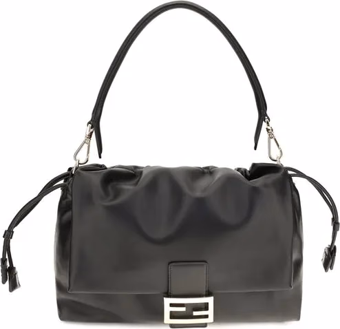 Fendi Black Calf Leather Bos Taurus Shoulder Bag