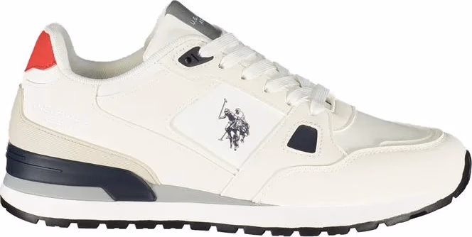 U.S. POLO ASSN. White Polyurethane Mens Sneaker