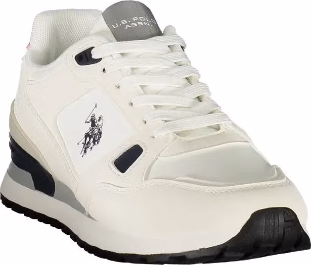U.S. POLO ASSN. White Polyurethane Mens Sneaker