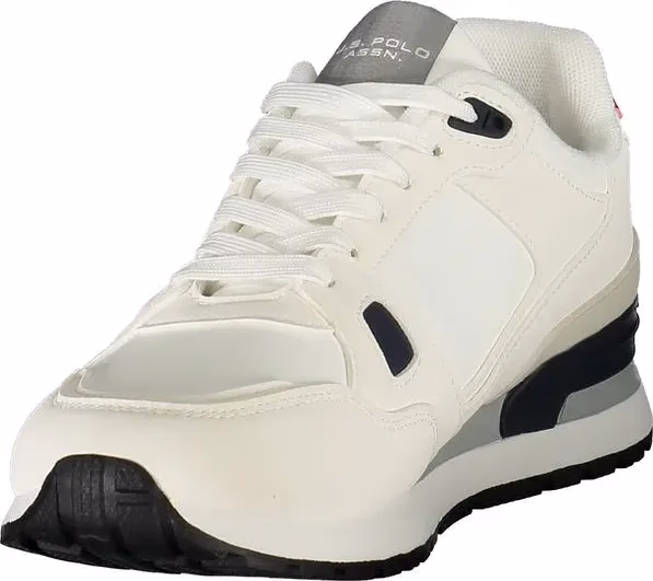 U.S. POLO ASSN. White Polyurethane Mens Sneaker