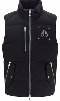 Black Cotton Sleeveless Jacket